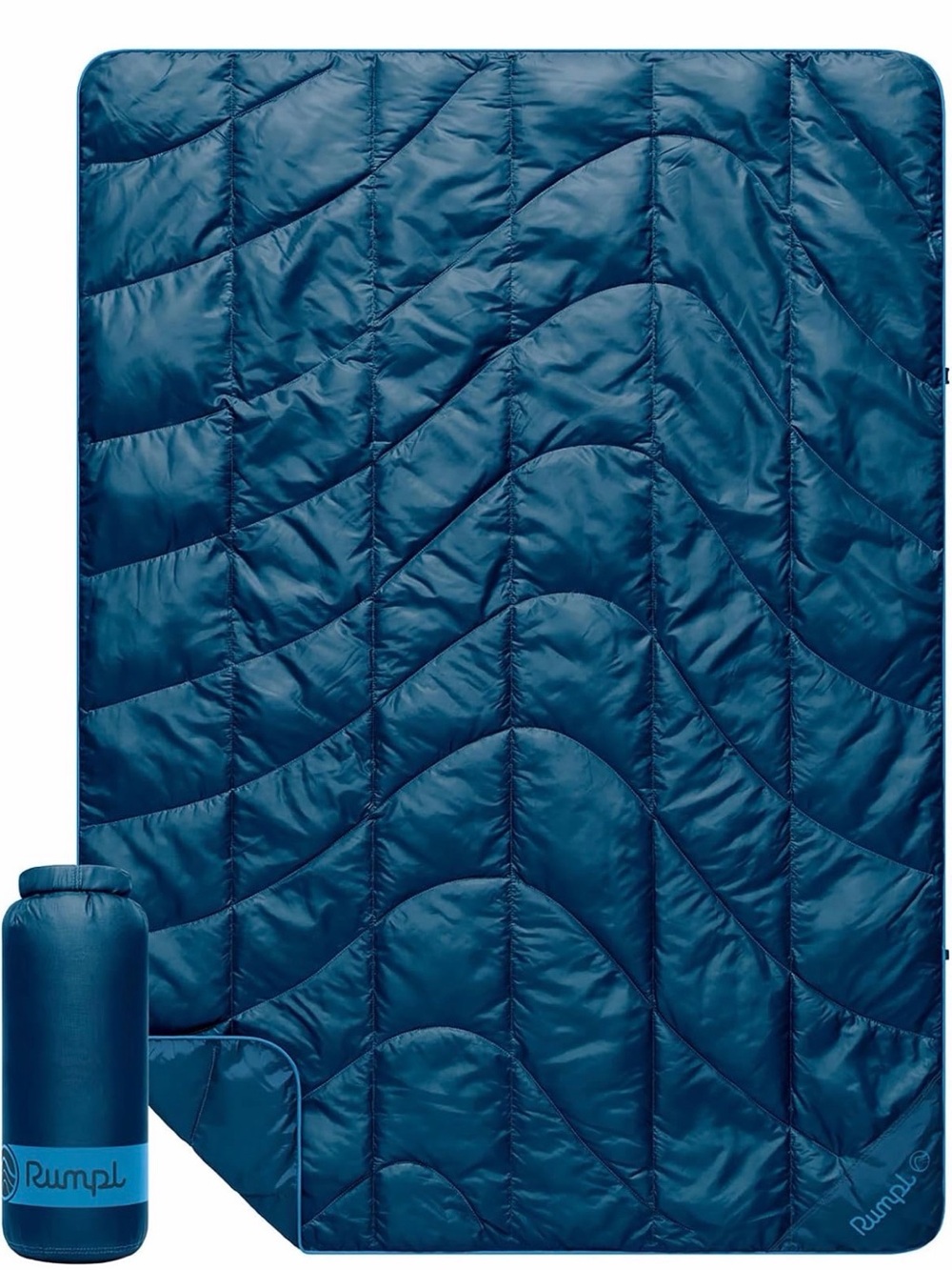 Rumpl Packable Blue Outdoor Quilted Blanket - NWOT